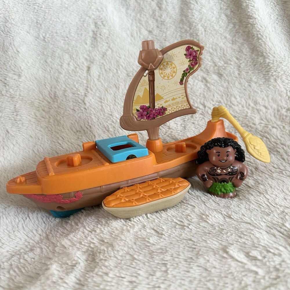 Fisher Price Little People Disney Moana Maui Canoe Boat Toy Set